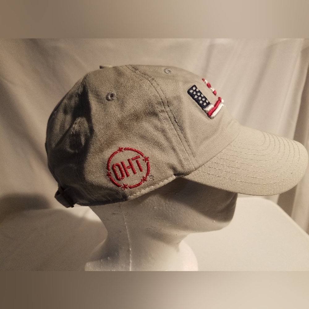 Men LSU Gray Cap Hat Red White Blue Logo Adjustable - Picture 2 of 7